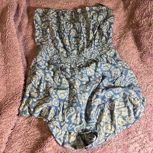 Paisley Strapless Romper